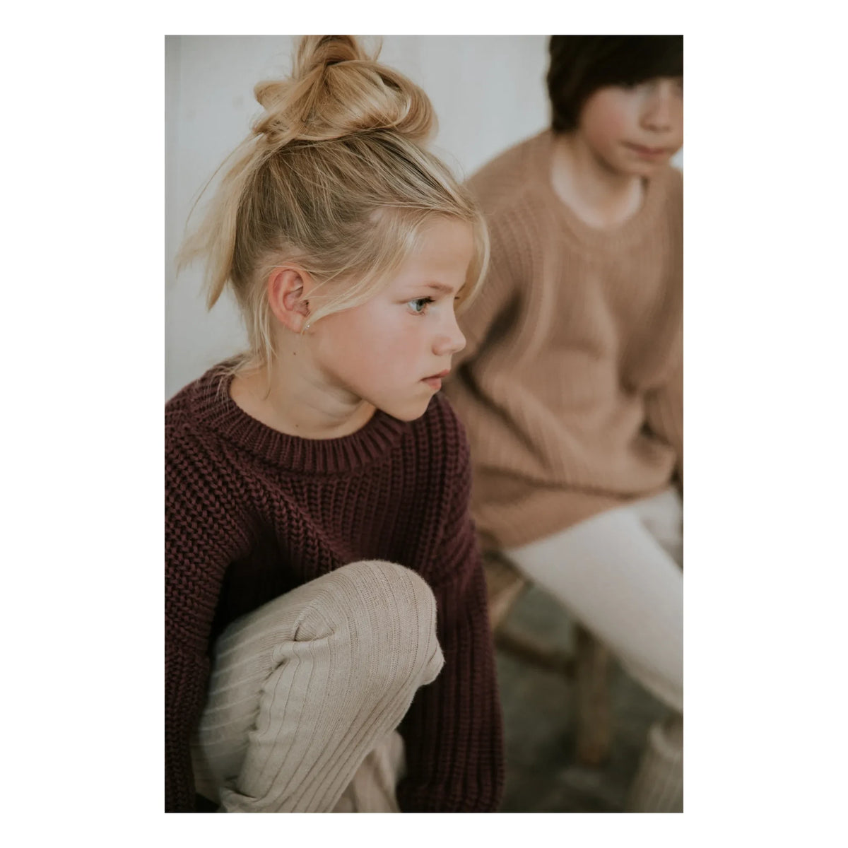 Yuki - Thick Organic Cotton Sweater | Burgundy