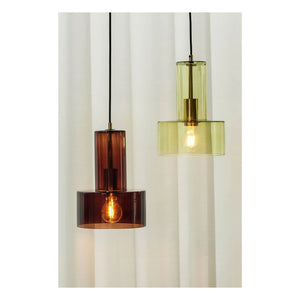 Hübsch - Ripple glass pendant lamp | Green