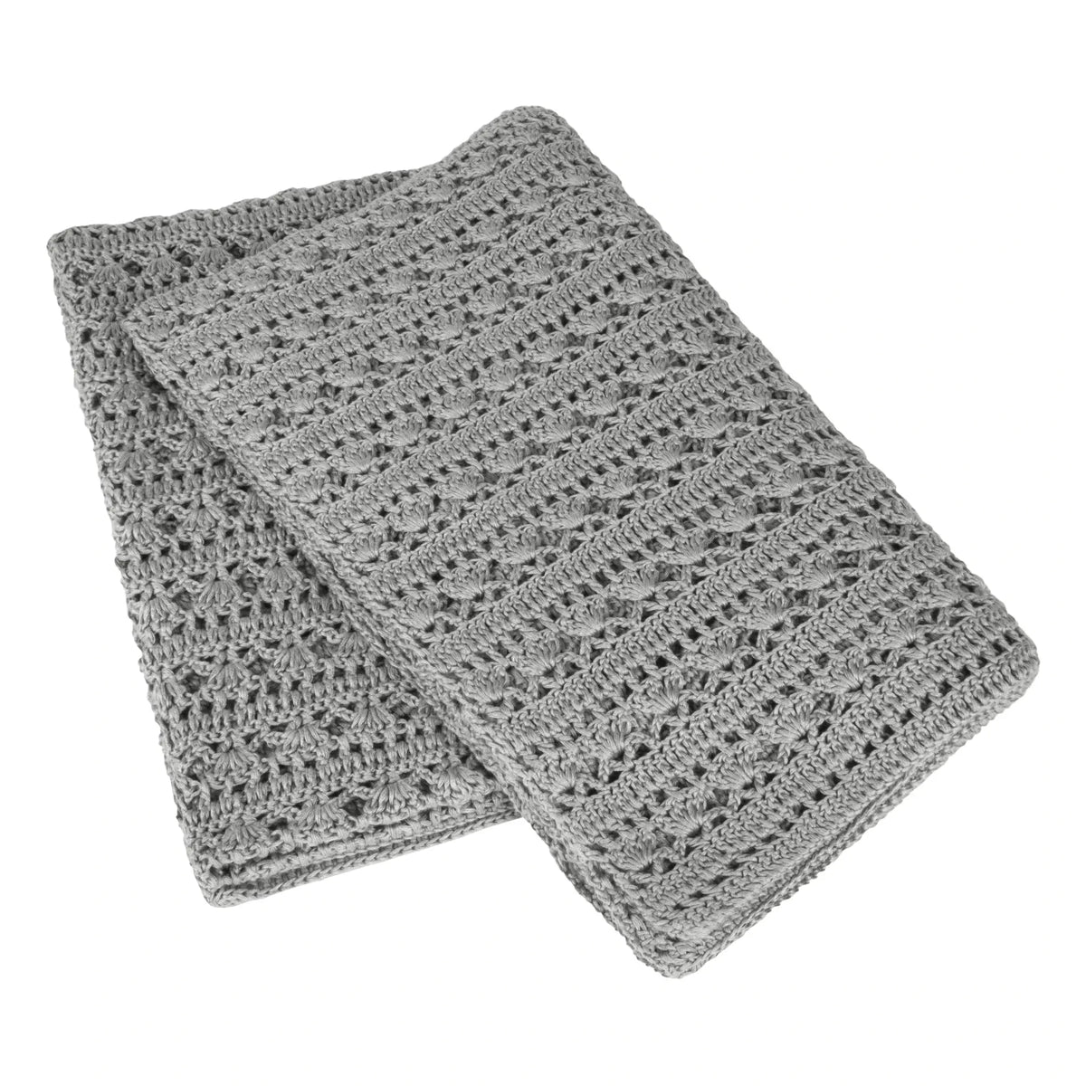 Numero 74 - Tara Crochet Blanket | Silver Grey S019