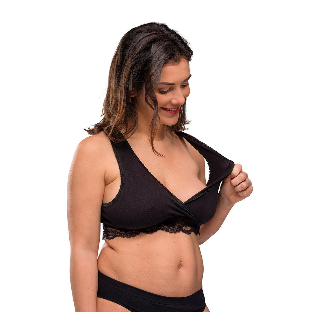 Carriwell Crossover Sleeping + Nursing Bra - Black-Nursing Bras-Black-Extra Large | Natural Baby Shower