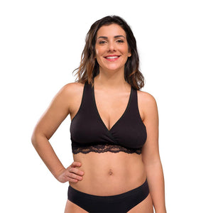 Carriwell Crossover Sleeping + Nursing Bra - Black-Nursing Bras-Black-Extra Large | Natural Baby Shower