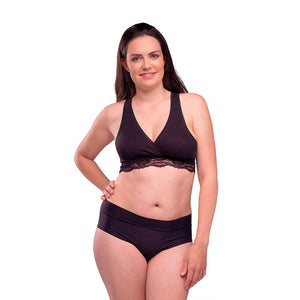 Carriwell Crossover Sleeping + Nursing Bra - Black-Nursing Bras-Black-Extra Large | Natural Baby Shower