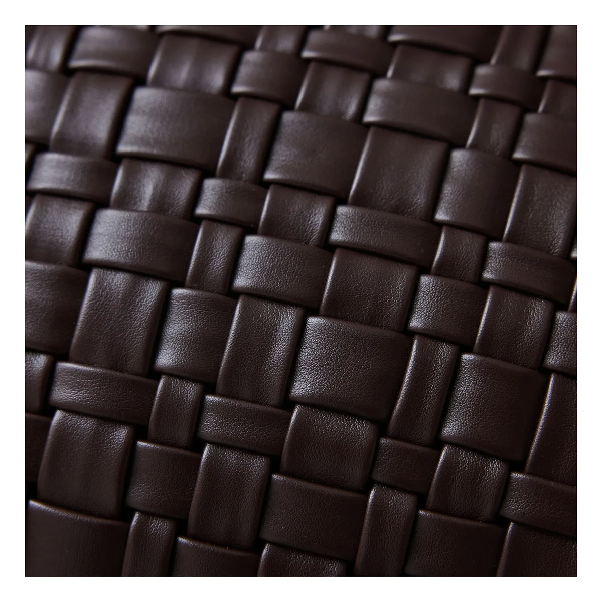 HKliving - Vegan leather pillow | Chocolate