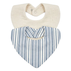 Editions Aimable - Bandana Brigitte - 2-piece Set | Azure Stripes Poplin