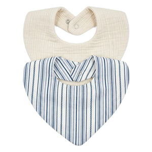 Editions Aimable - Bandana Brigitte - 2-piece Set | Azure Stripes Poplin