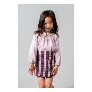 birinit - Organic cotton embroidered blouse | Mauve