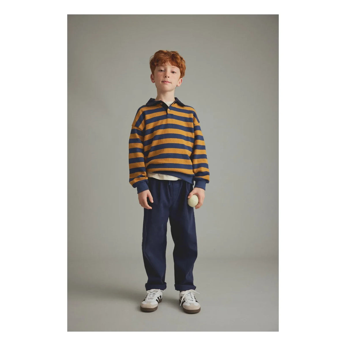 Cozmo - Striped Nepal polo shirt | Navy
