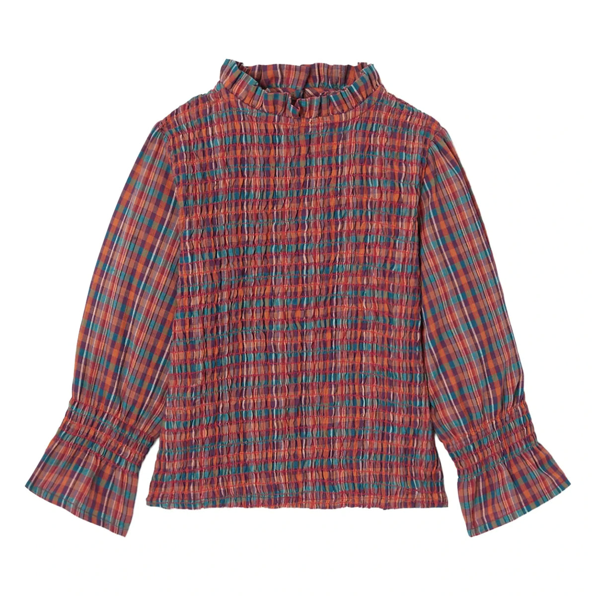 Apaches - Biya Checked Blouse | Brown