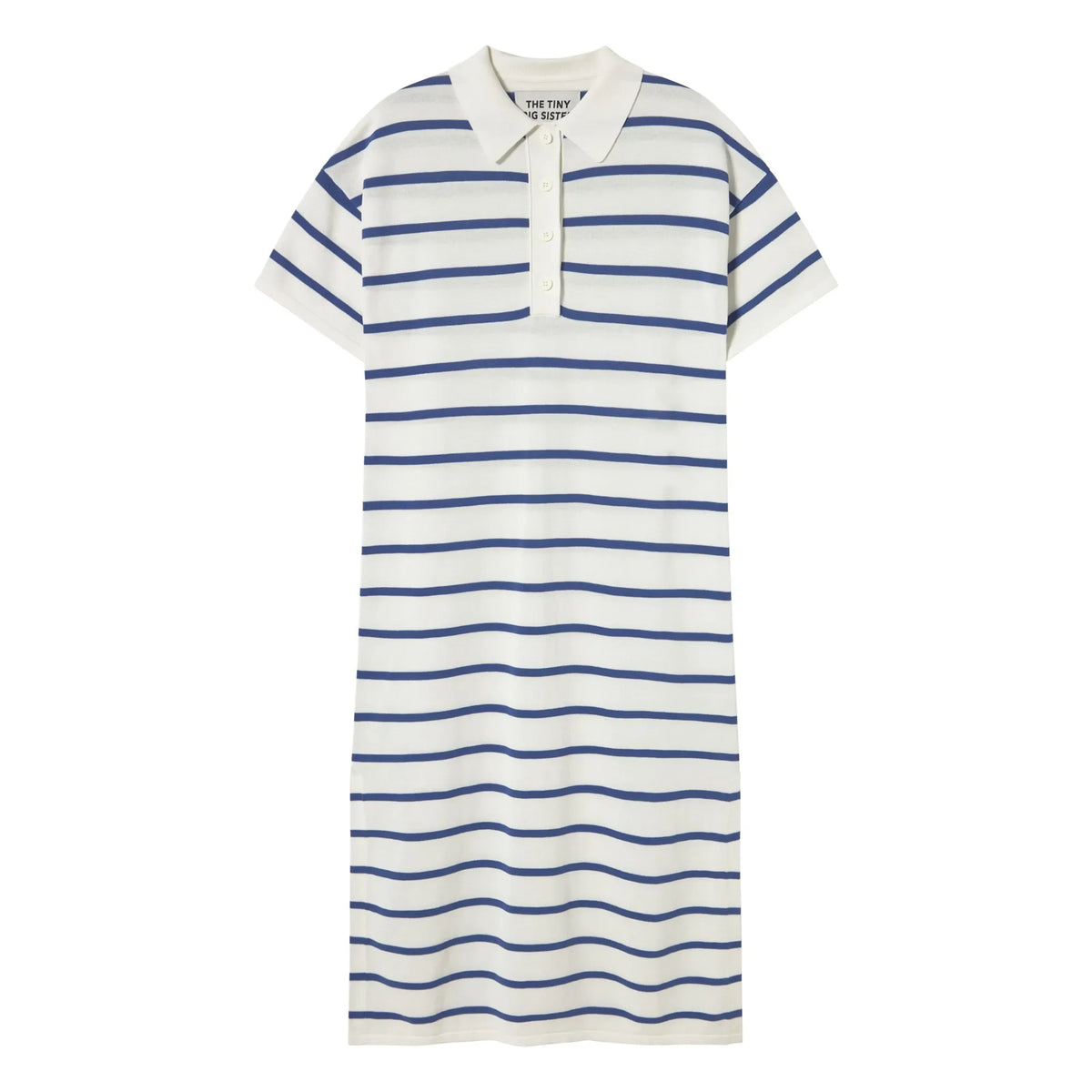 The Tiny Big Sister - Striped Polo Dress | Blue
