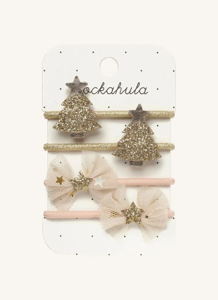 Rockahula Kids - 4-piece Fir Tree Hair Clip Set | Gold