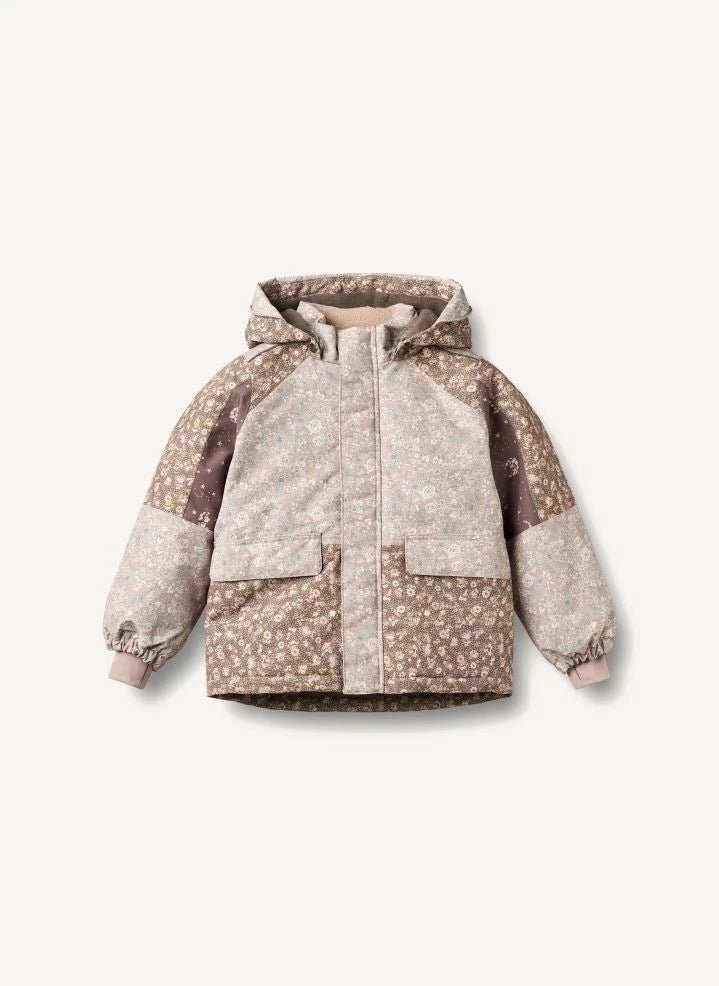 Wheat - Lausto Floral Parka Made from Recycled Fibers | Pale Pink
