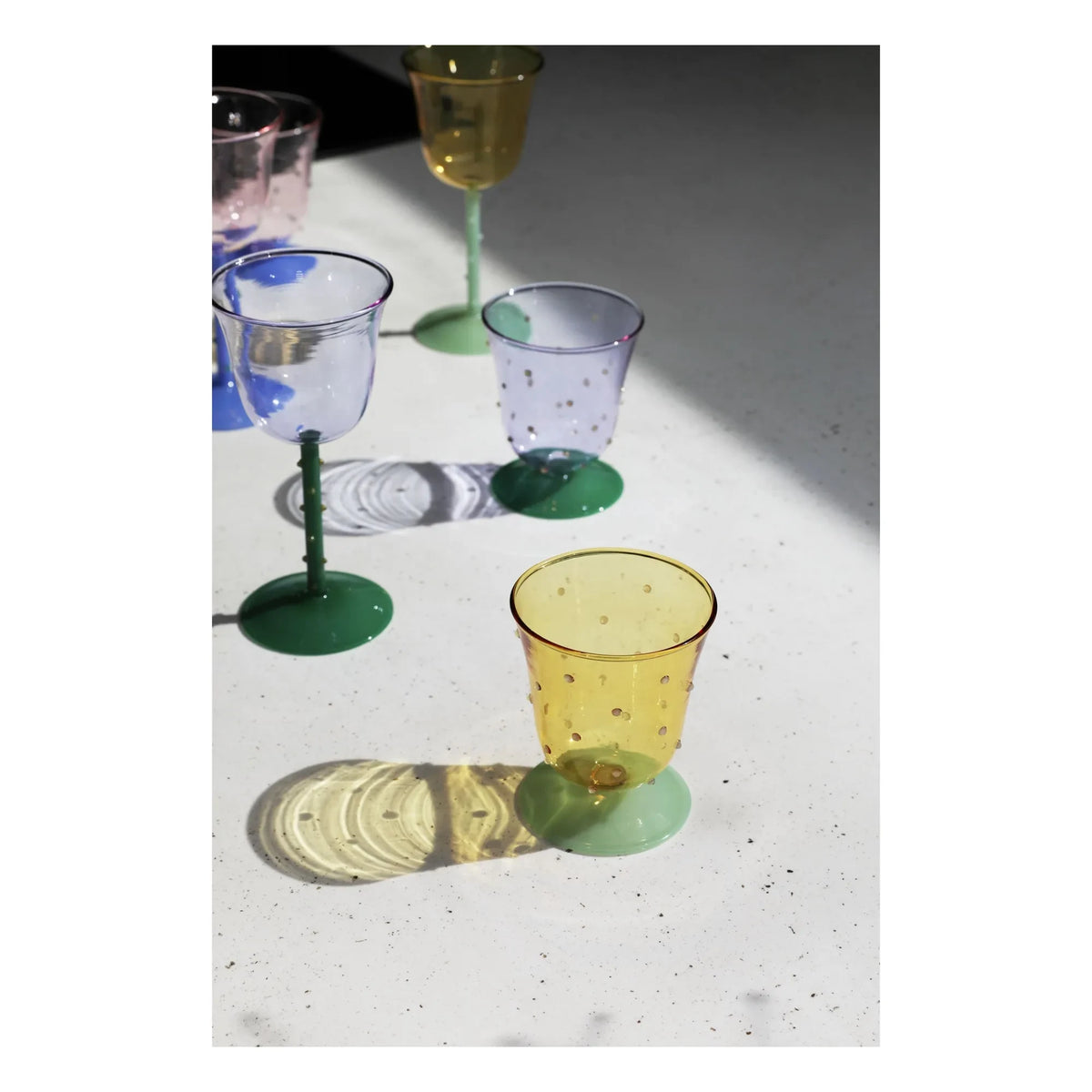 &Klevering - Dotted Glasses - Set of 2 | Pink