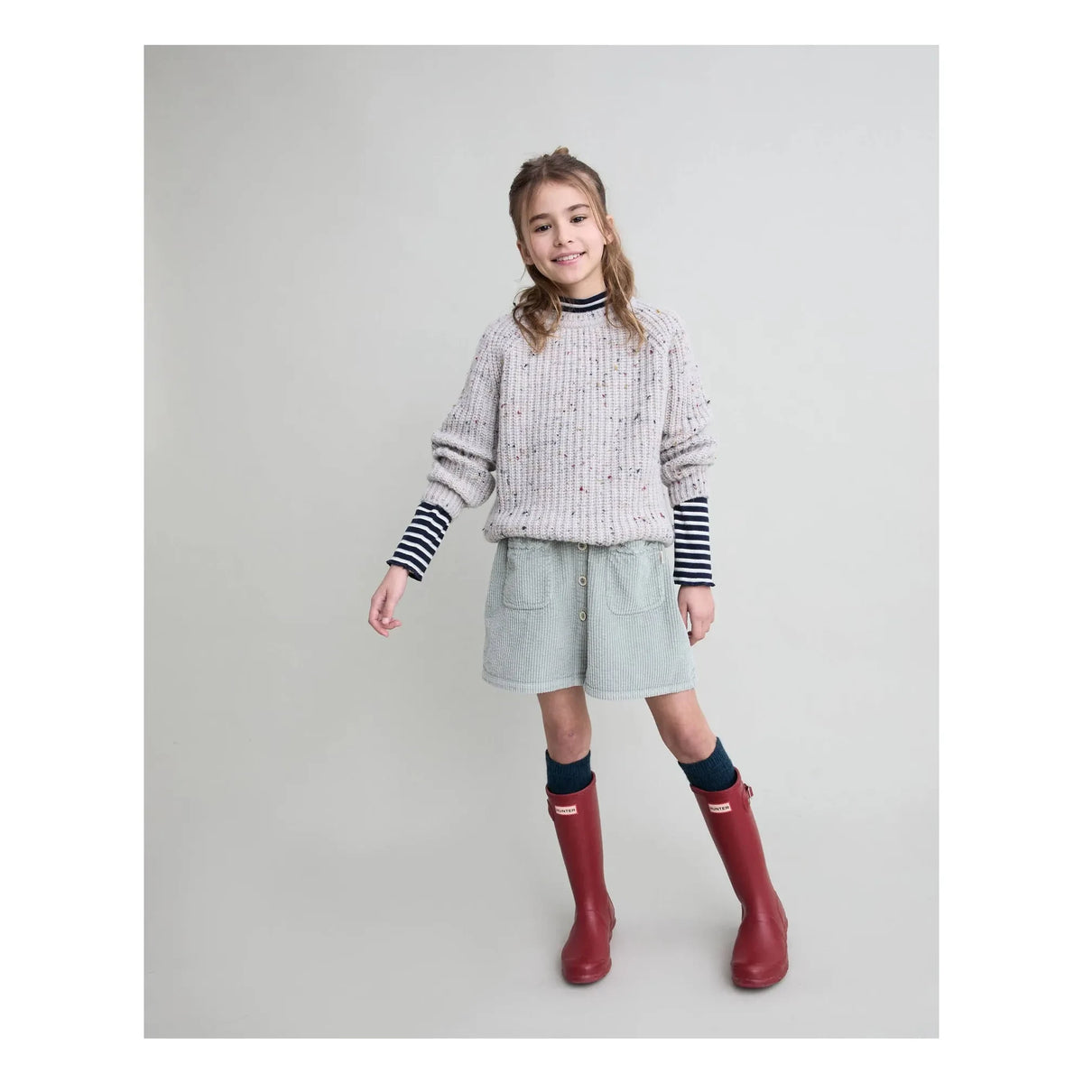 Búho - Botonato Chiné Sweater | Gray
