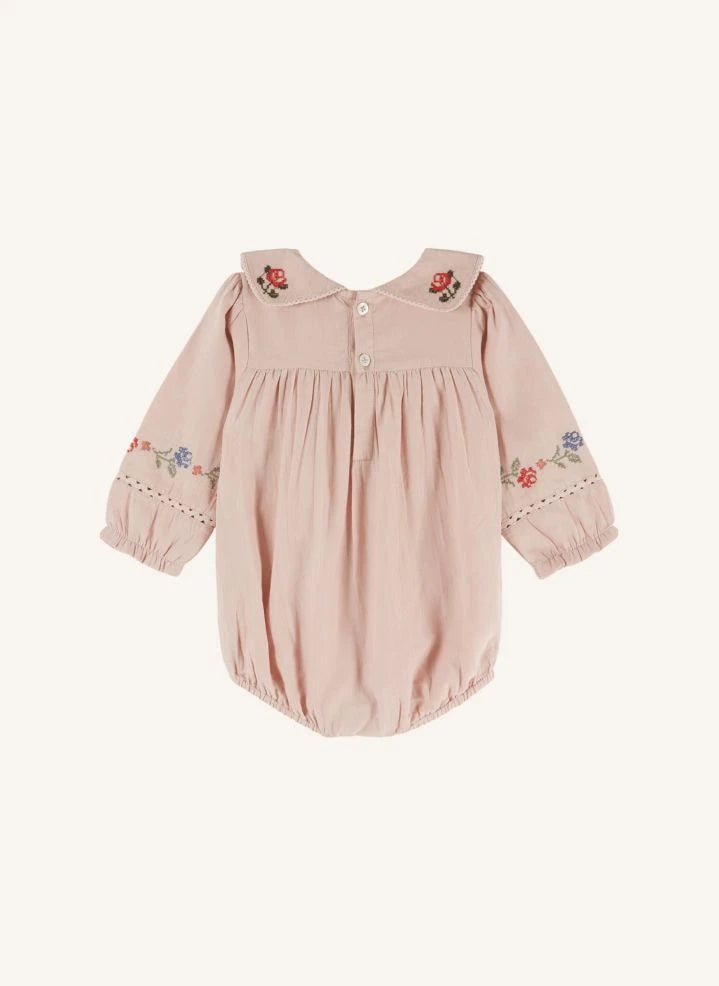 Emile et Ida - Cross-Stitched Jumpsuit | Pink