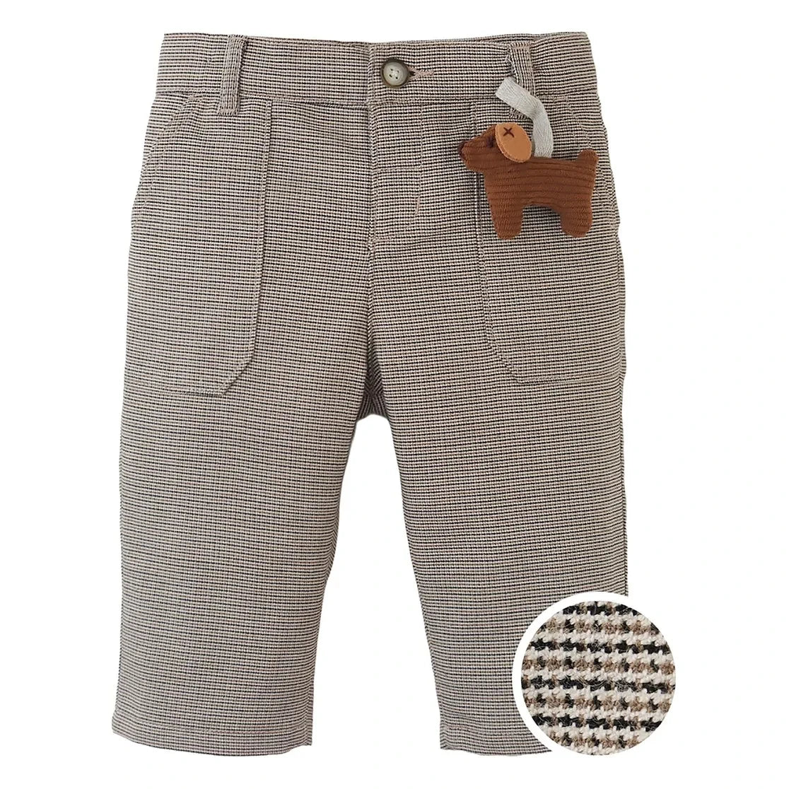 Gingersnaps - Giorgio Baby Houndstooth Pants | Brown