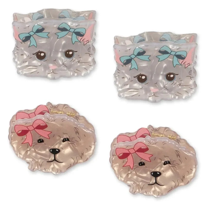 Konges Sløjd - 4-Piece Animal Hair Clip Set | Beige