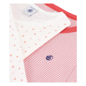 Petit Bateau - 2-Piece Heart Pajama Set | Pink