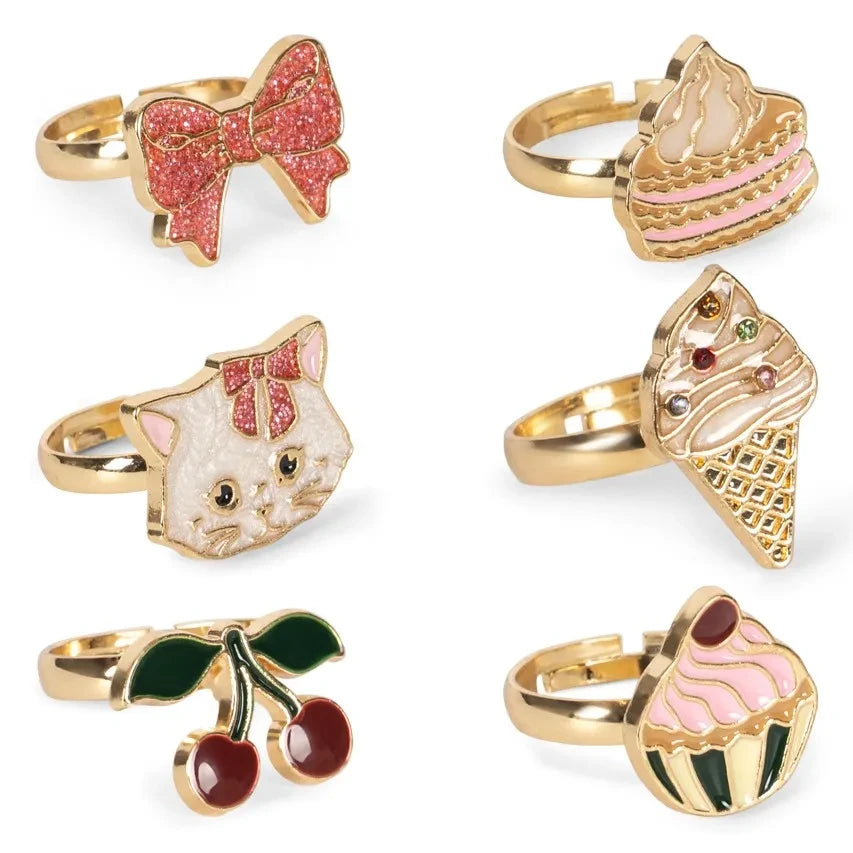 Konges Sløjd - 6 Adjustable Ring Set | Gold