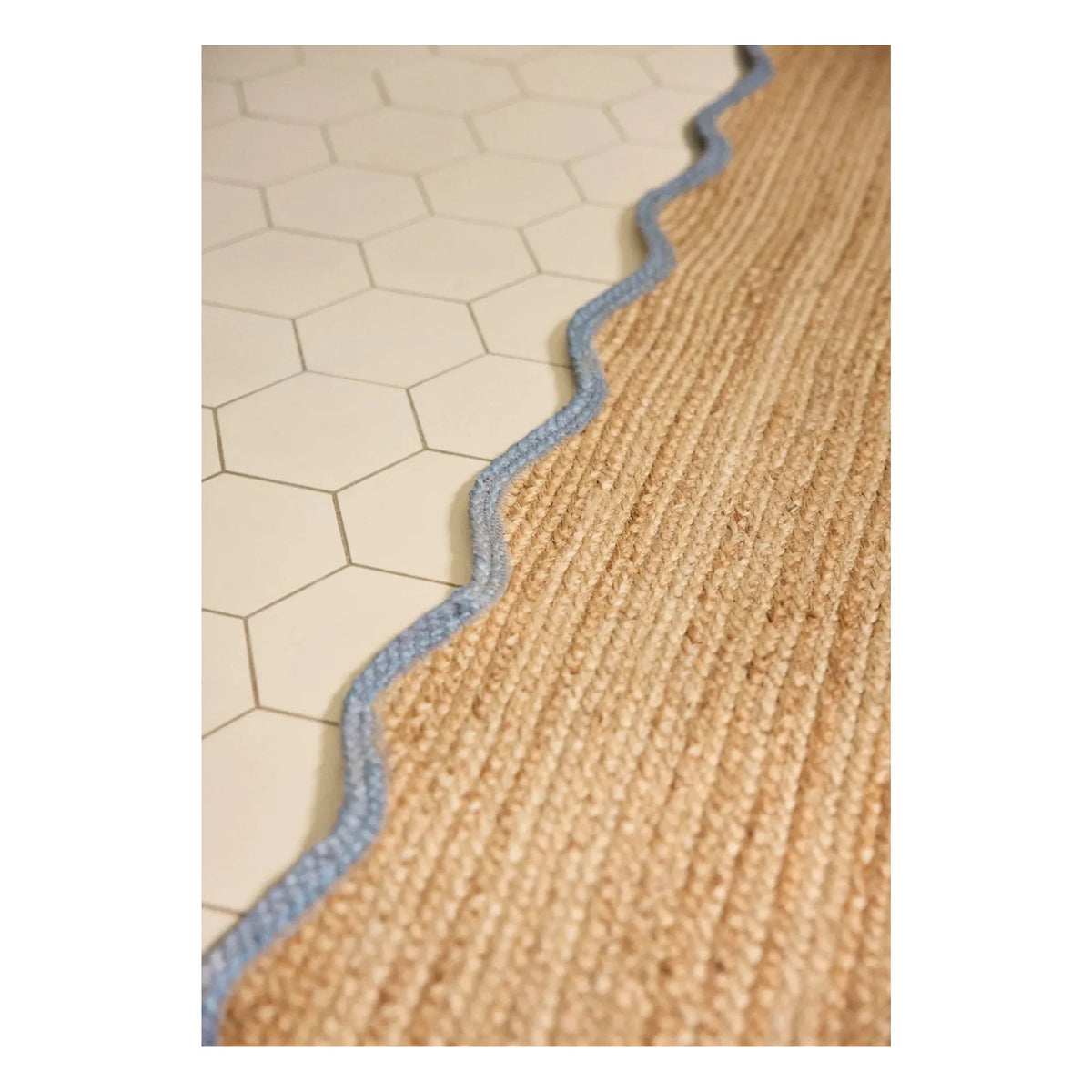 Layered - Deniztarağı jute runner rug | Blue