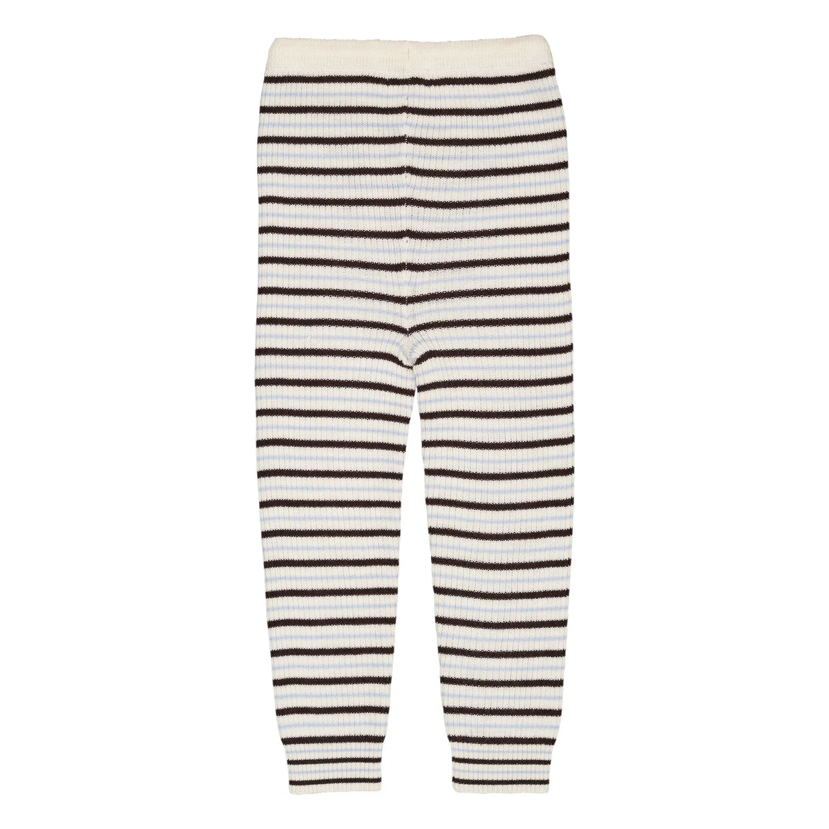 Copenhagen Colors - Merino Wool Striped Leggings | Brown