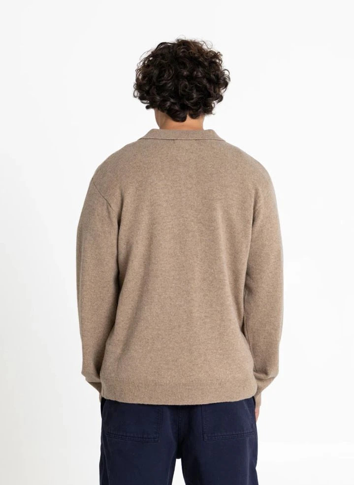 Smallable Man - Chopin Merino Wool Turtleneck Sweater | Taupe Brown