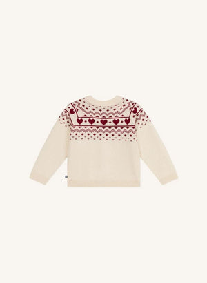 Petit Bateau - Heart Wool Vest | Ecru