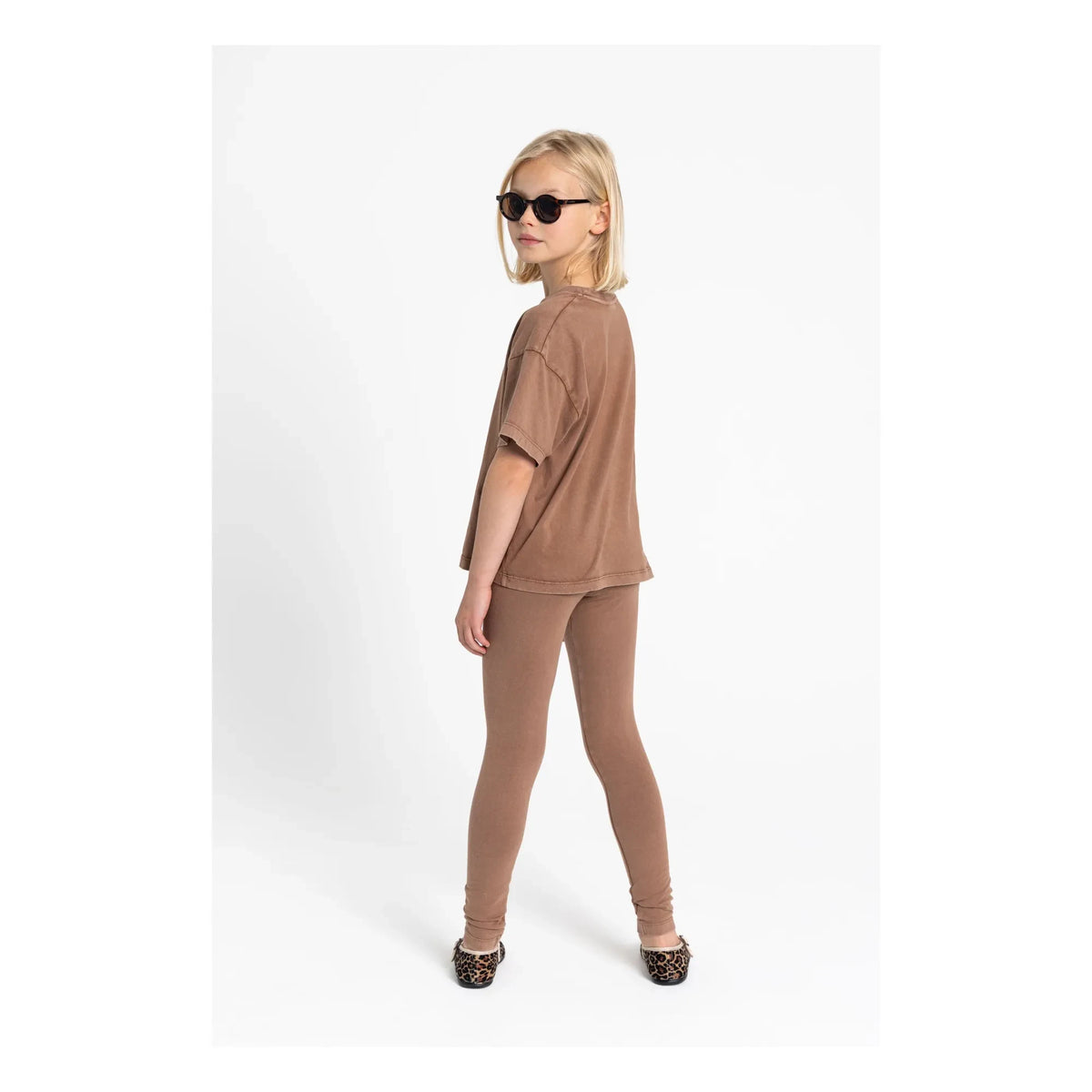 Smallable Kid - Lou Organic Cotton Leggings | Brown
