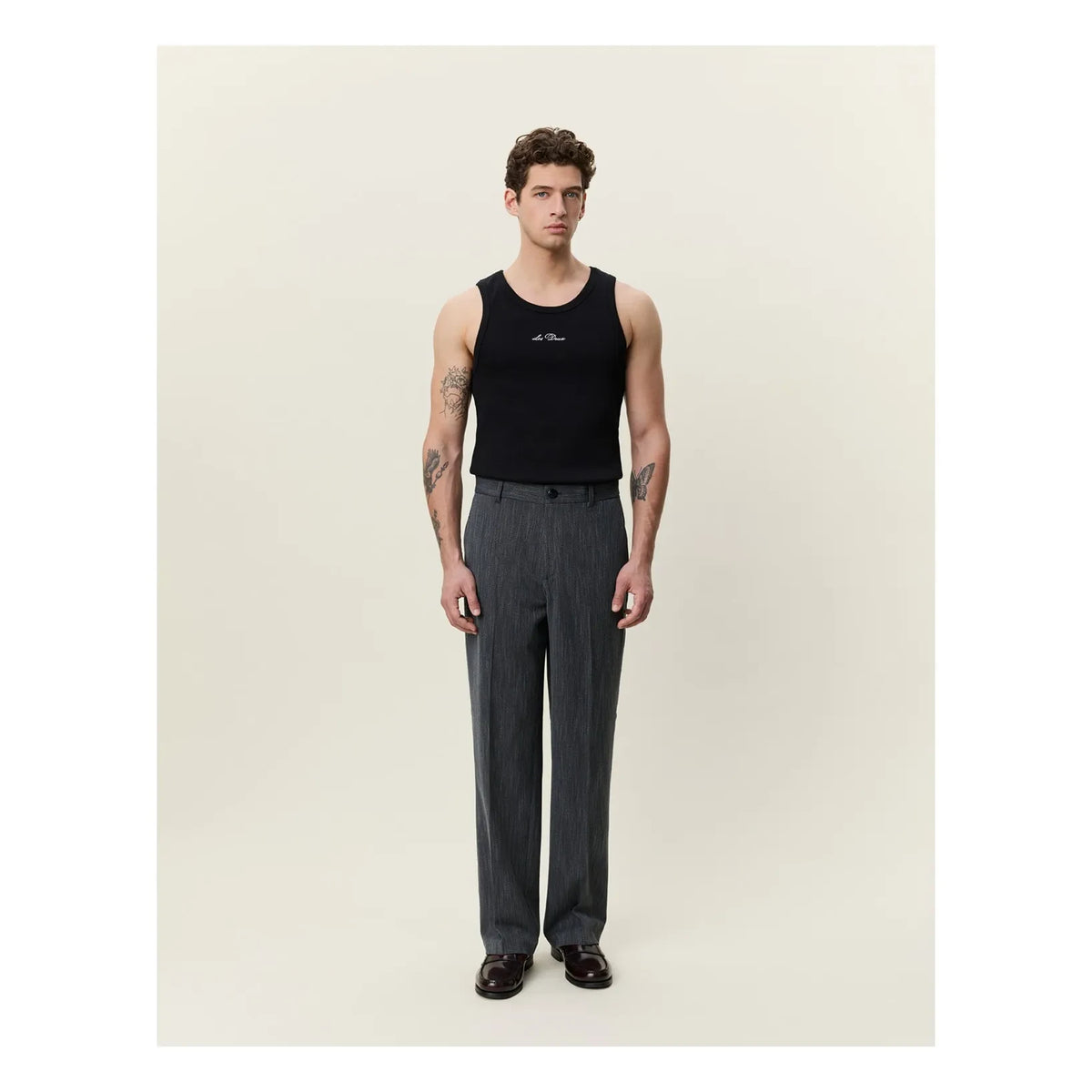 Les Deux - Houndstooth Pants | Dark Gray