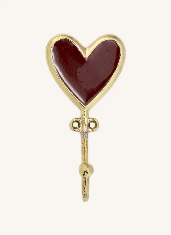 Doing Goods - Pyar Heart Brass Hanging Hook | Gold