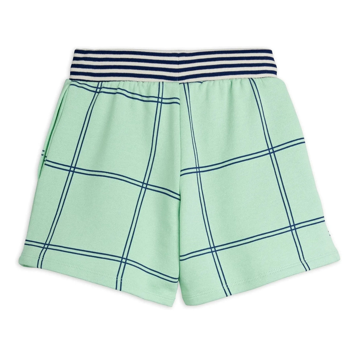Mini Rodini - Organic Cotton Checkered Shorts | Green
