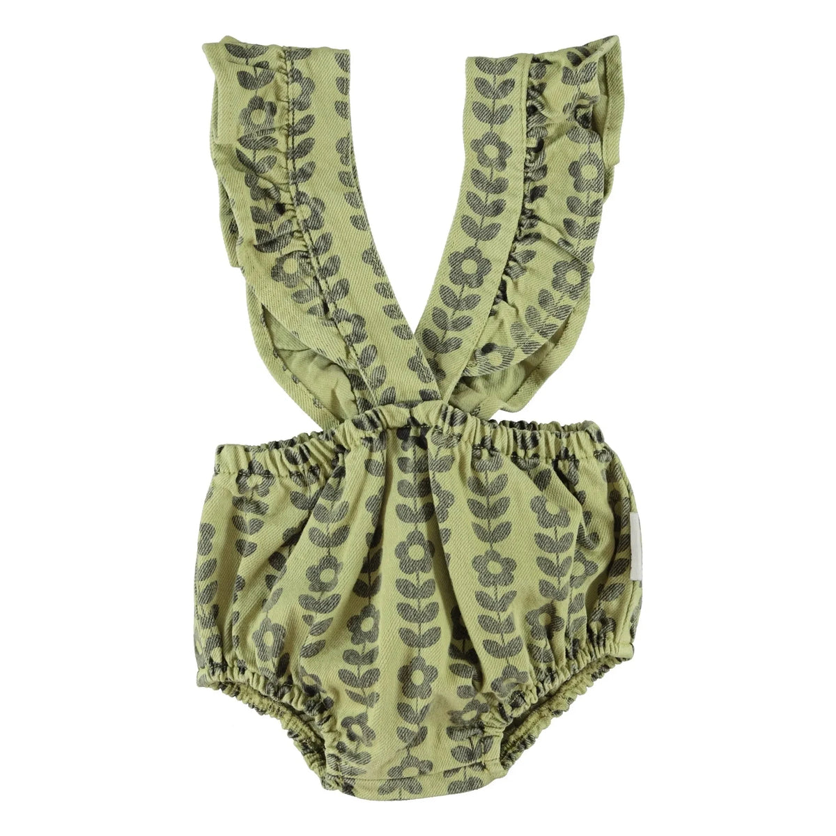 Piupiuchick - Organic Cotton Floral Strapless Bloomer | Green