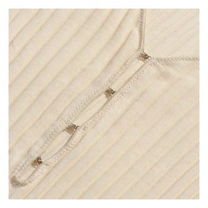 Icon - Claudia Organic Cotton Ribbed Bodysuit | Ecru
