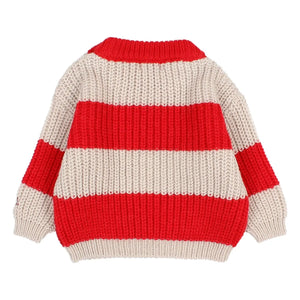 Búho - Red Striped Baby Sweater