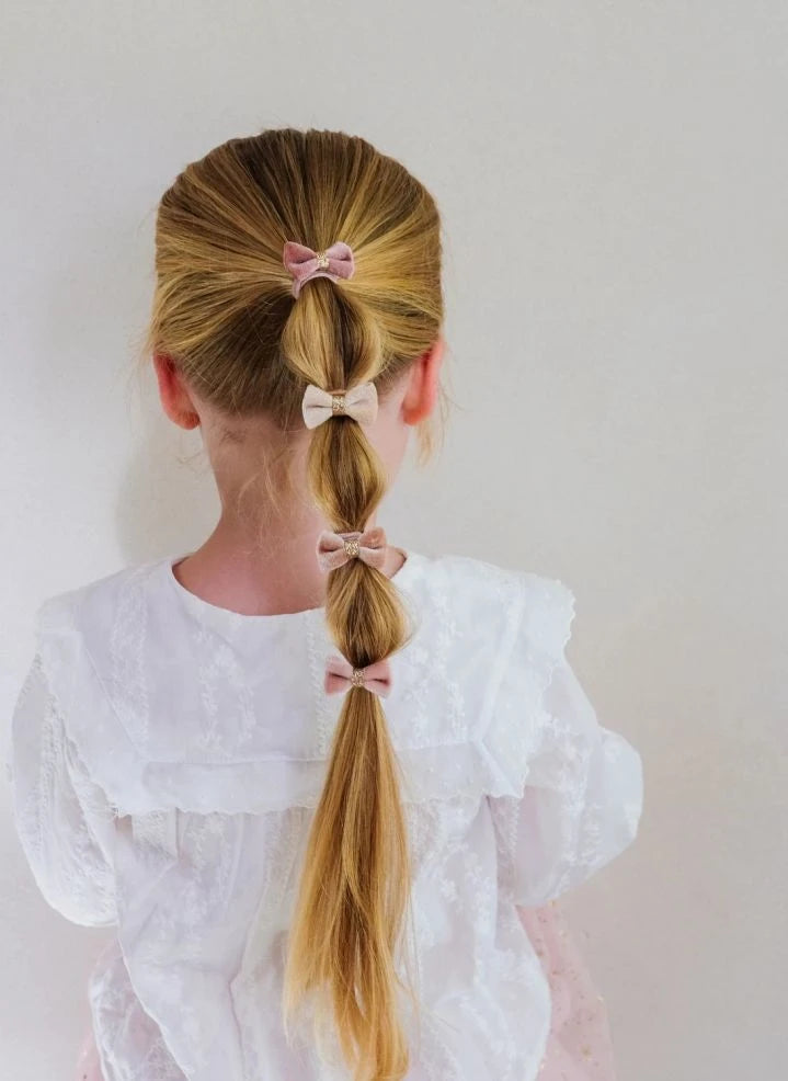 Mimi & Lula - 8-piece T'bell Knotted Scrunchie Set | Pink