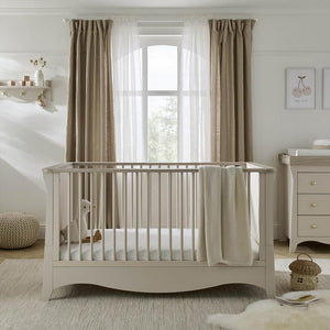 CuddleCo Clara 2 Piece Set 3-Drawer Dresser + Cot Bed - Cashmere-Nursery Sets- | Natural Baby Shower