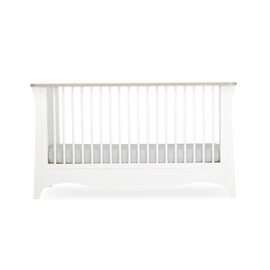 CuddleCo Clara 2 Piece Set 3-Drawer Dresser + Cot Bed - White/Ash-Nursery Sets- | Natural Baby Shower