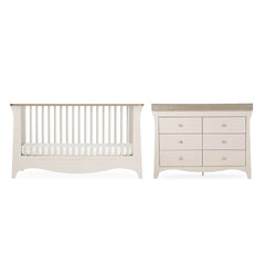 CuddleCo Clara Luxe 2pc Set - Cashmere/Ash-Nursery Sets-Cashmere/Ash- | Natural Baby Shower