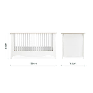 CuddleCo Clara Luxe 2pc Set - White/Ash-Nursery Sets-White/Ash- | Natural Baby Shower