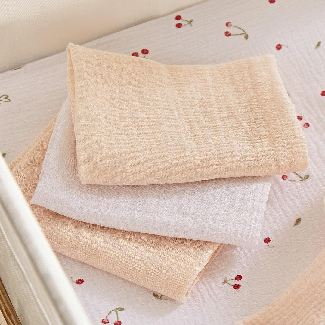 CuddleCo Universal Crib/ Co Sleeper Bedding Set - Ditsy Cherry-Bedding Sets-Ditsy Cherry-Crib | Natural Baby Shower