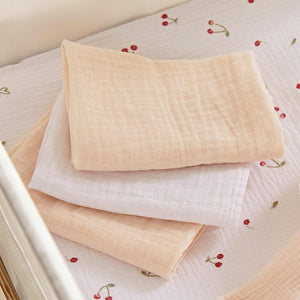 CuddleCo Universal Crib/ Co Sleeper Bedding Set - Ditsy Cherry-Bedding Sets-Ditsy Cherry-Crib | Natural Baby Shower