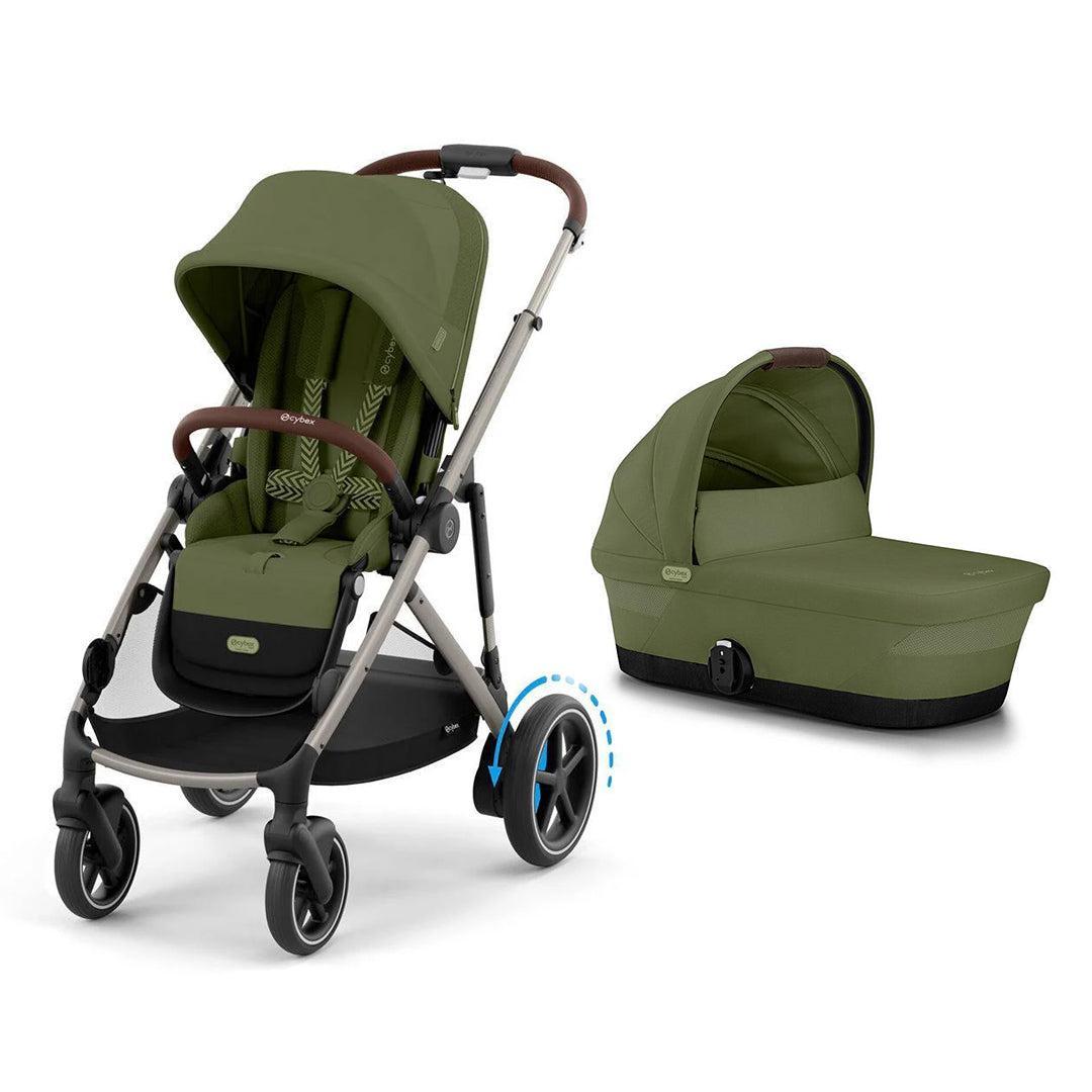 CYBEX eGazelle S Pushchair - Moss Green-Strollers-Moss Green-With Cot | Natural Baby Shower
