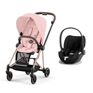 CYBEX Mios + Cloud T Travel System - Peach Pink-Travel Systems-Peach Pink/Rose Gold-None | Natural Baby Shower