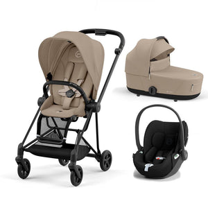 CYBEX Mios + Cloud T Travel System - Cozy Beige-Travel Systems-Chrome Black-None | Natural Baby Shower
