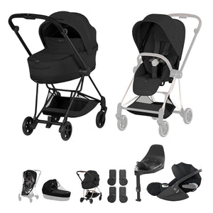 Cybex Mios Ultimate Bundle - Style Collection-Travel Systems-Sepia Black-Matt Black | Natural Baby Shower