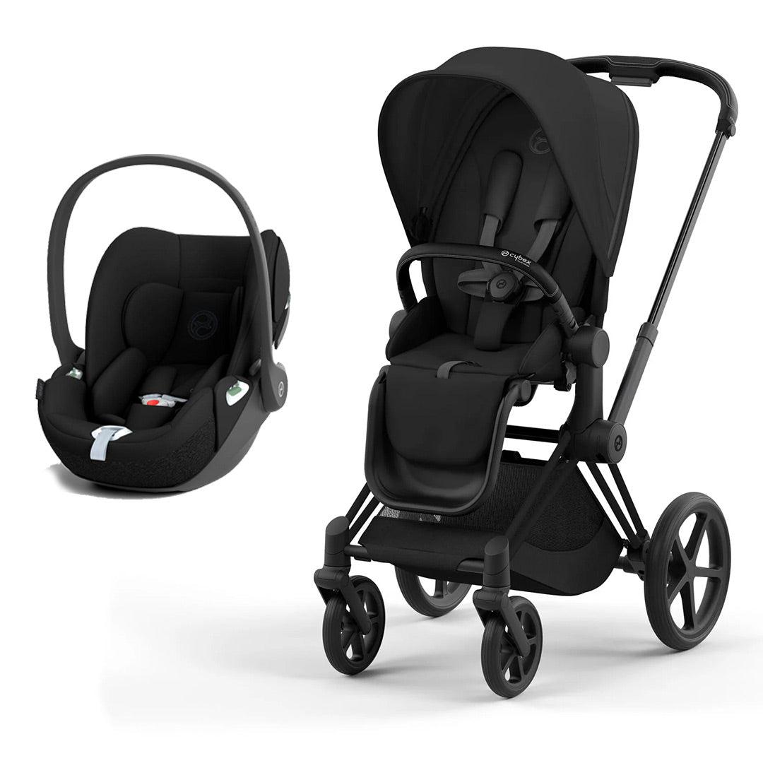CYBEX Priam Cloud T Travel System - Sepia Black-Travel Systems-Matt Black-None | Natural Baby Shower