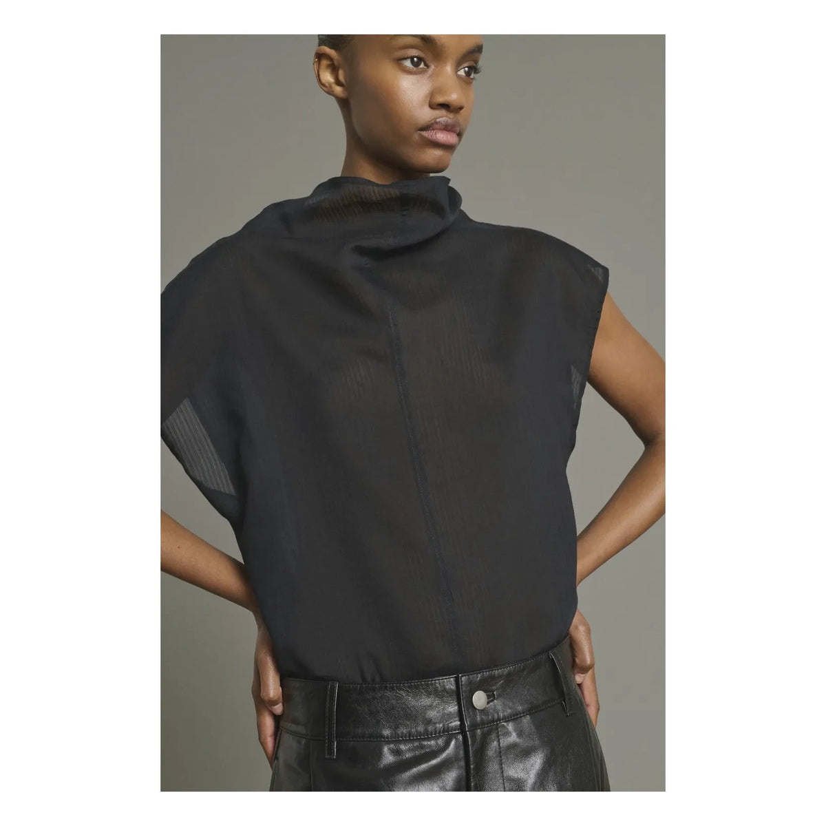 Soeur - Izumi organic cotton and silk blouse | Black