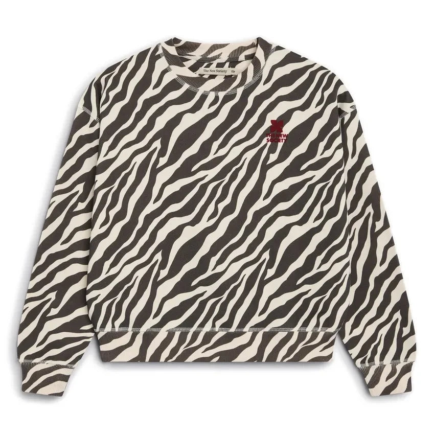 the new society - TNS Zebra Logo Sweatshirt | Black
