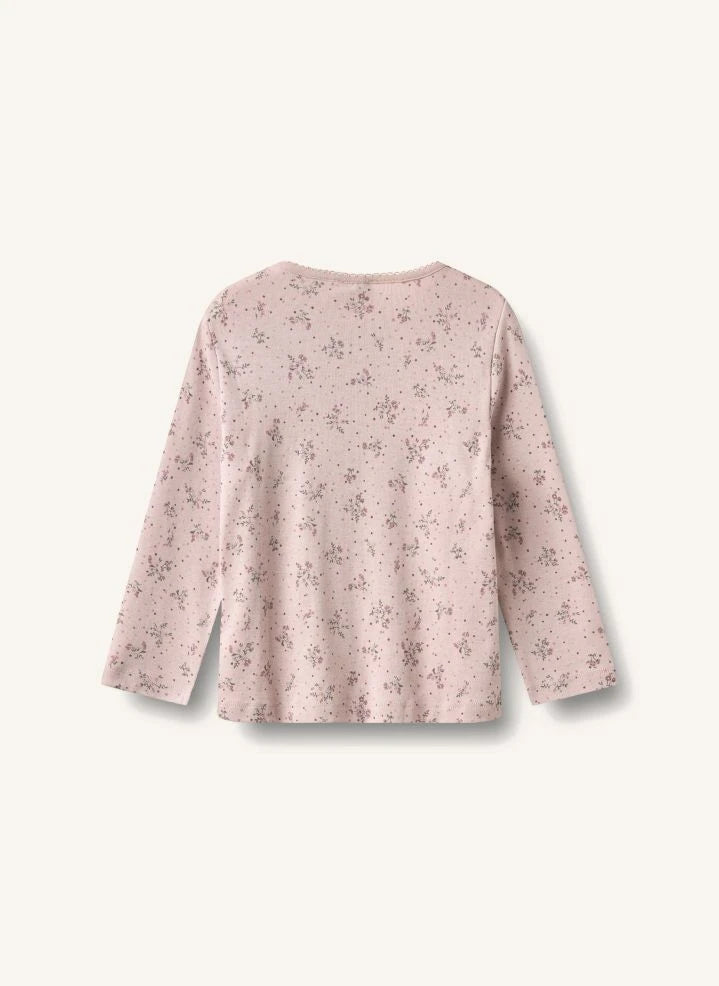 Wheat - Mila Fleuri Organic Cotton Pajamas | Powder Pink