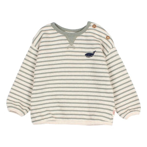 Búho - Striped Whale Sweater | Eucalyptus