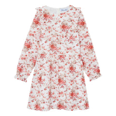 Tartine et Chocolat - Floral Ruffle Collar Dress | Pink